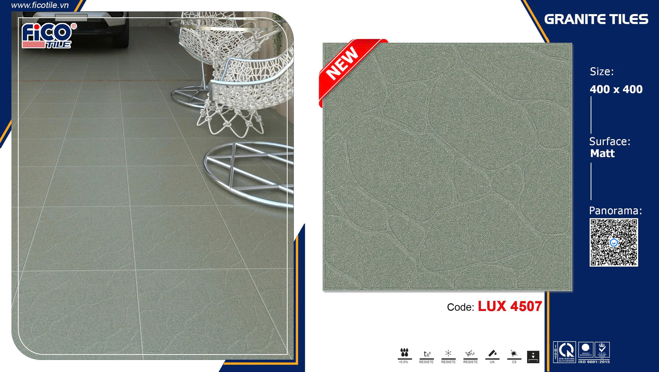 Gạch Lát Sân Vườn 40x40cm -5703