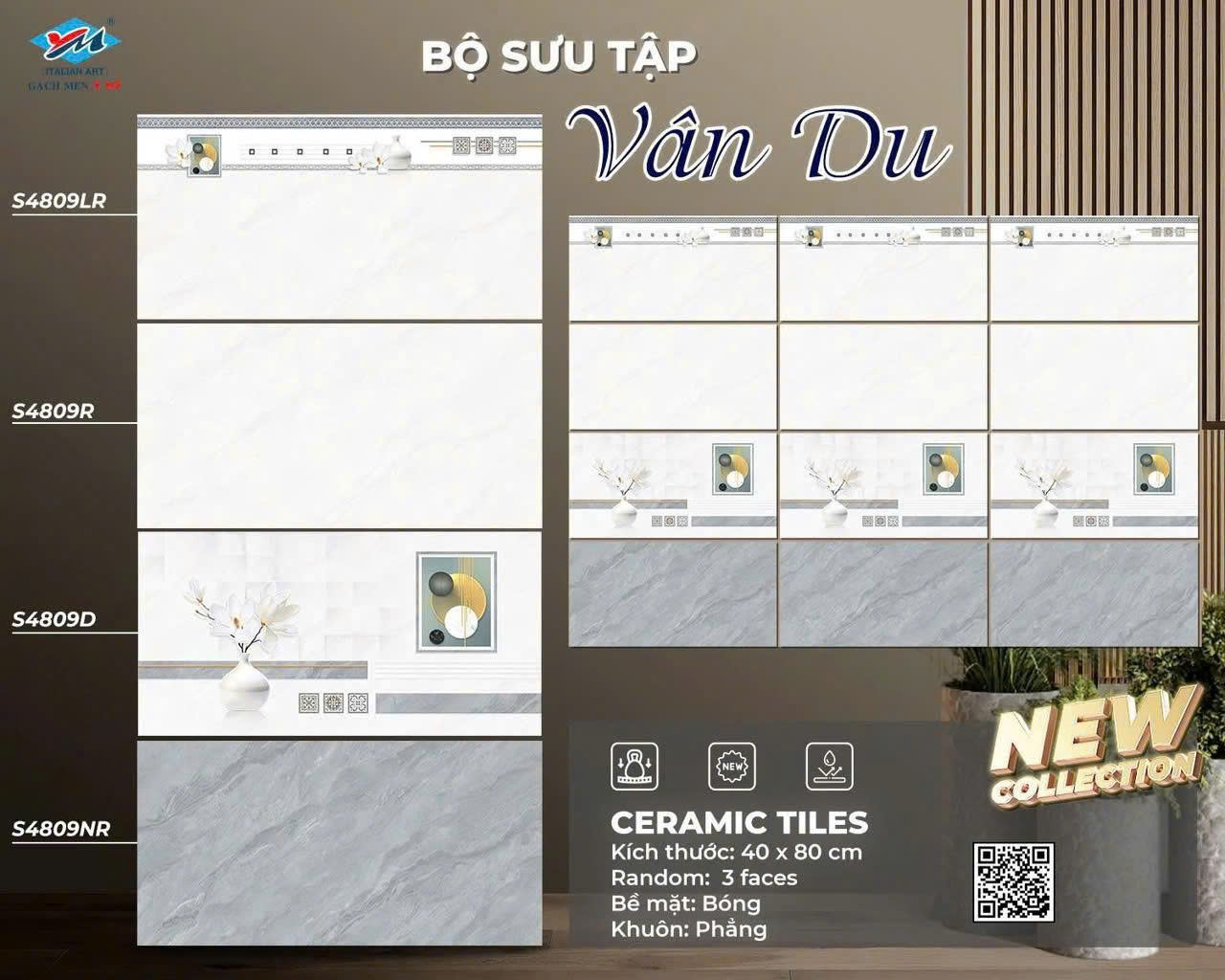 Gạch Ốp Tường 40x80cm thân đậm-nhạt-5726