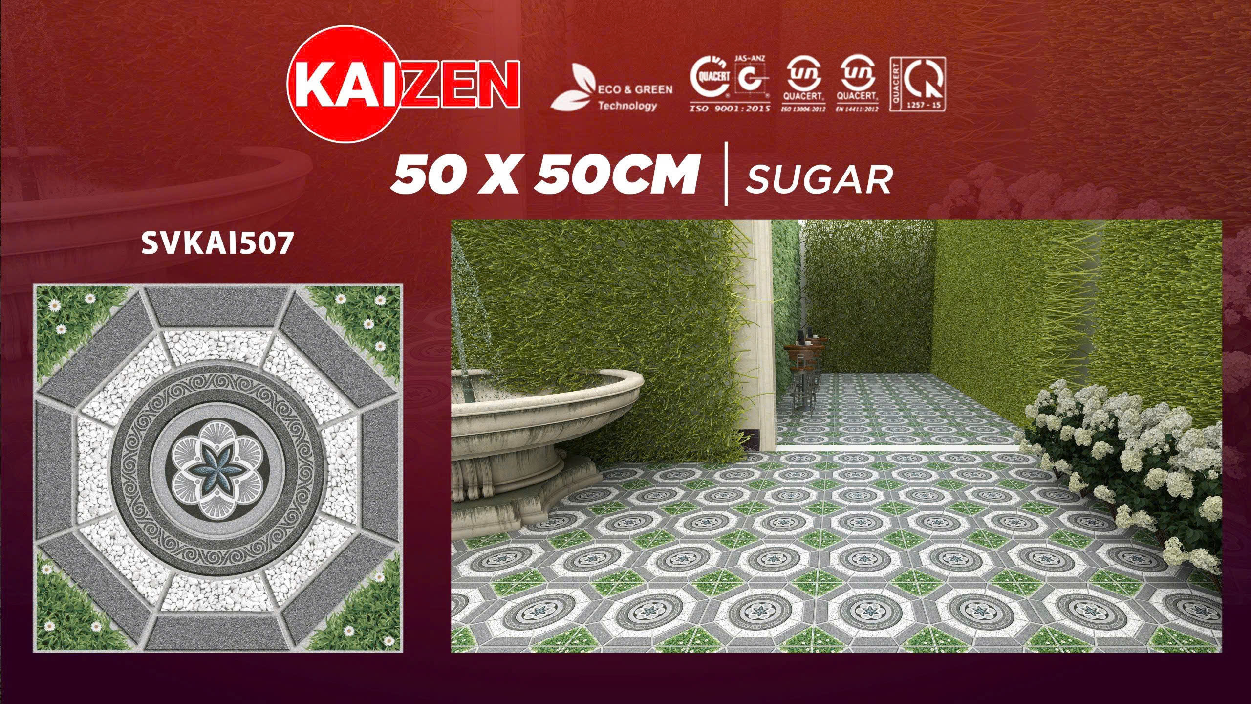 Gạch Lát Sân Vườn 50x50cm -4985