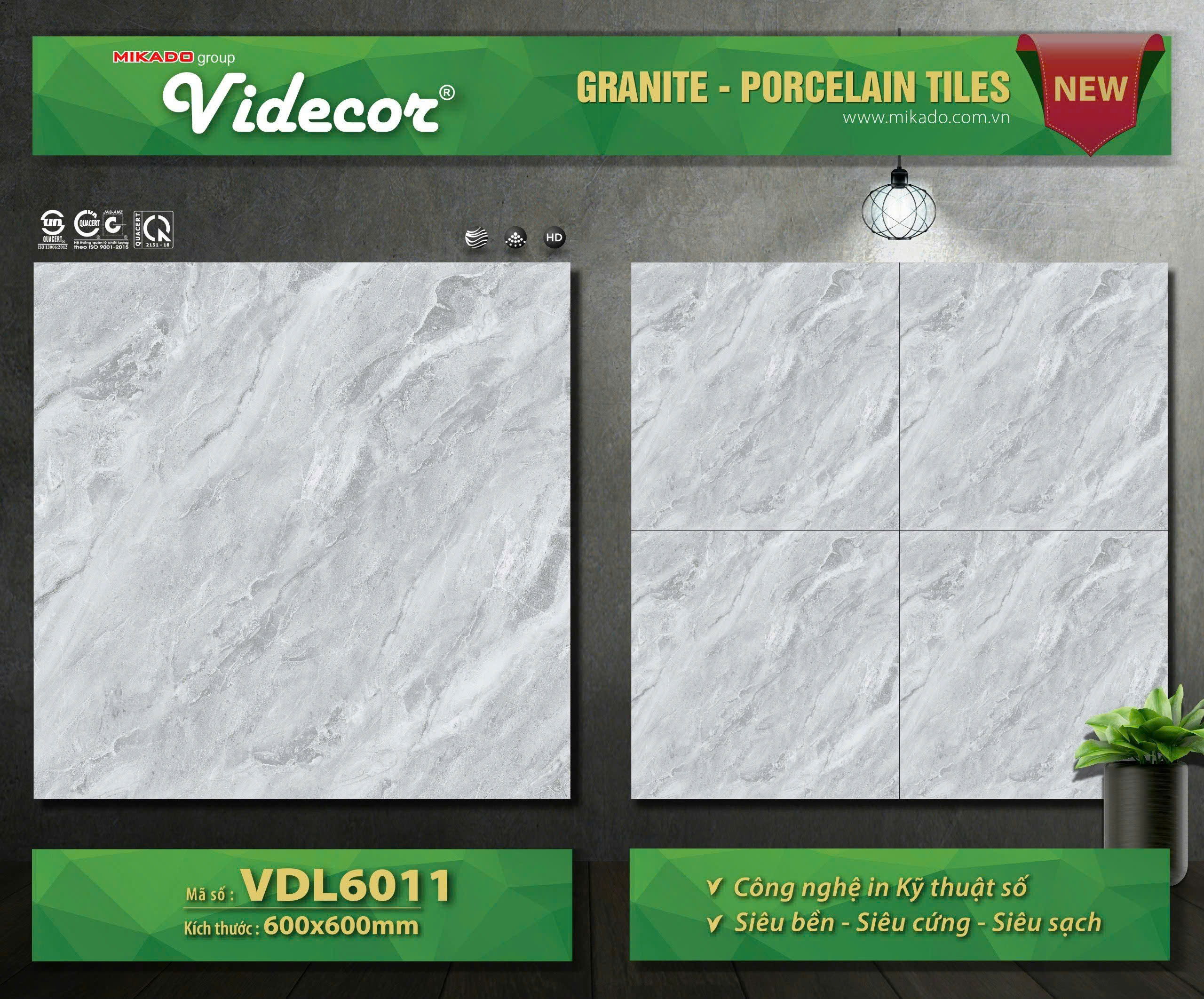 Gạch Lát Nền 60x60cm VDL6011-4802