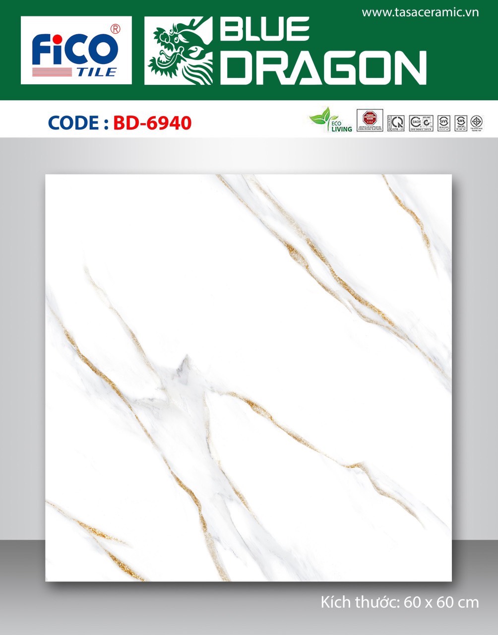 Gạch lát nền 60x60cm TASA-1090