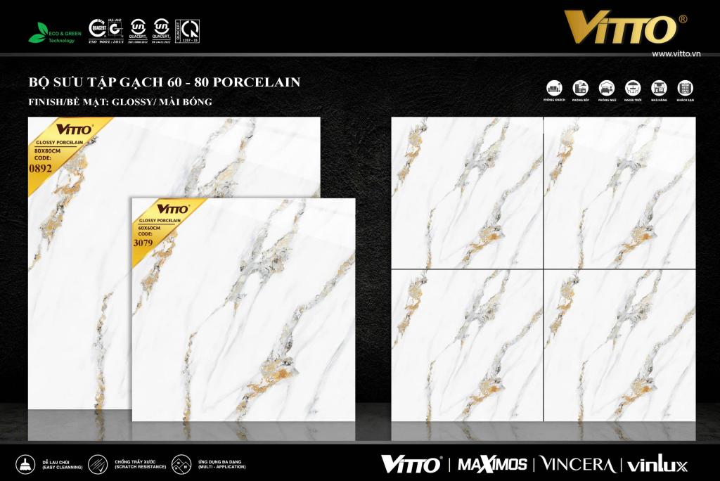 Gạch lát nền 80x80cm Vitto-3999