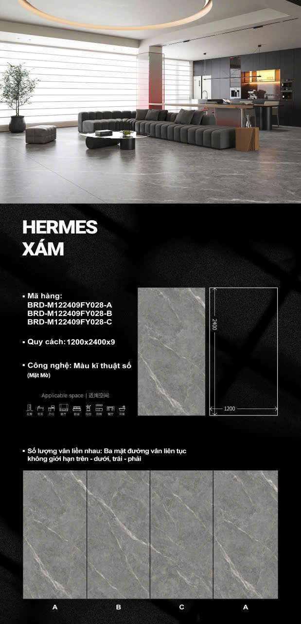 Gạch ốp lát khổ lớn  120x240cm-4241
