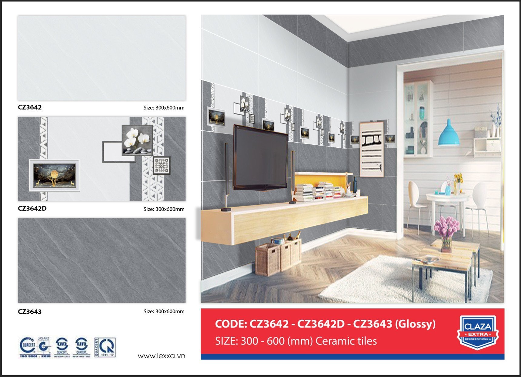 Gạch ốp tường 30x60 CLAZA-1695