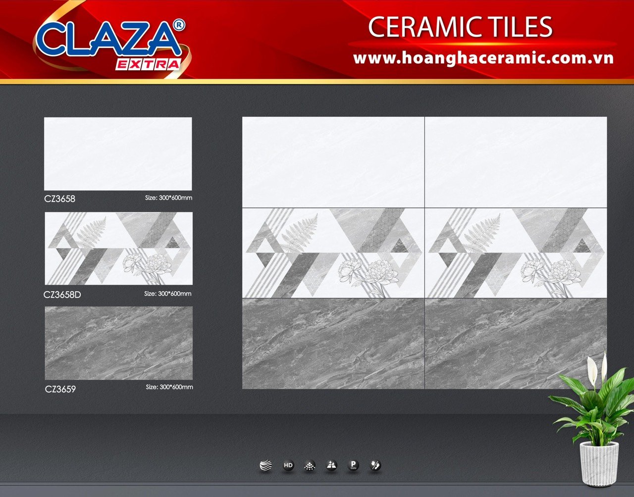 Gạch ốp tường 30x60 CLAZA-1690