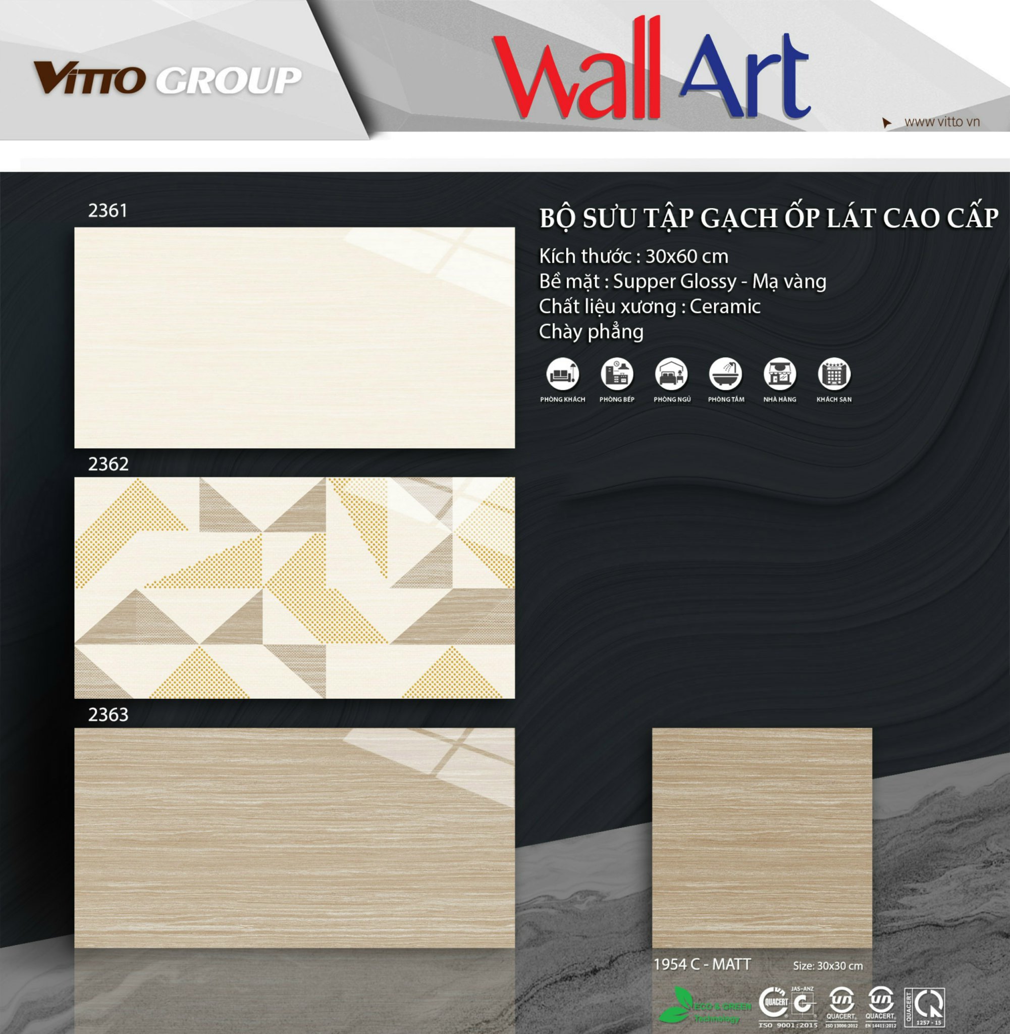 Gạch ốp tường 30x60 VITTO-1511