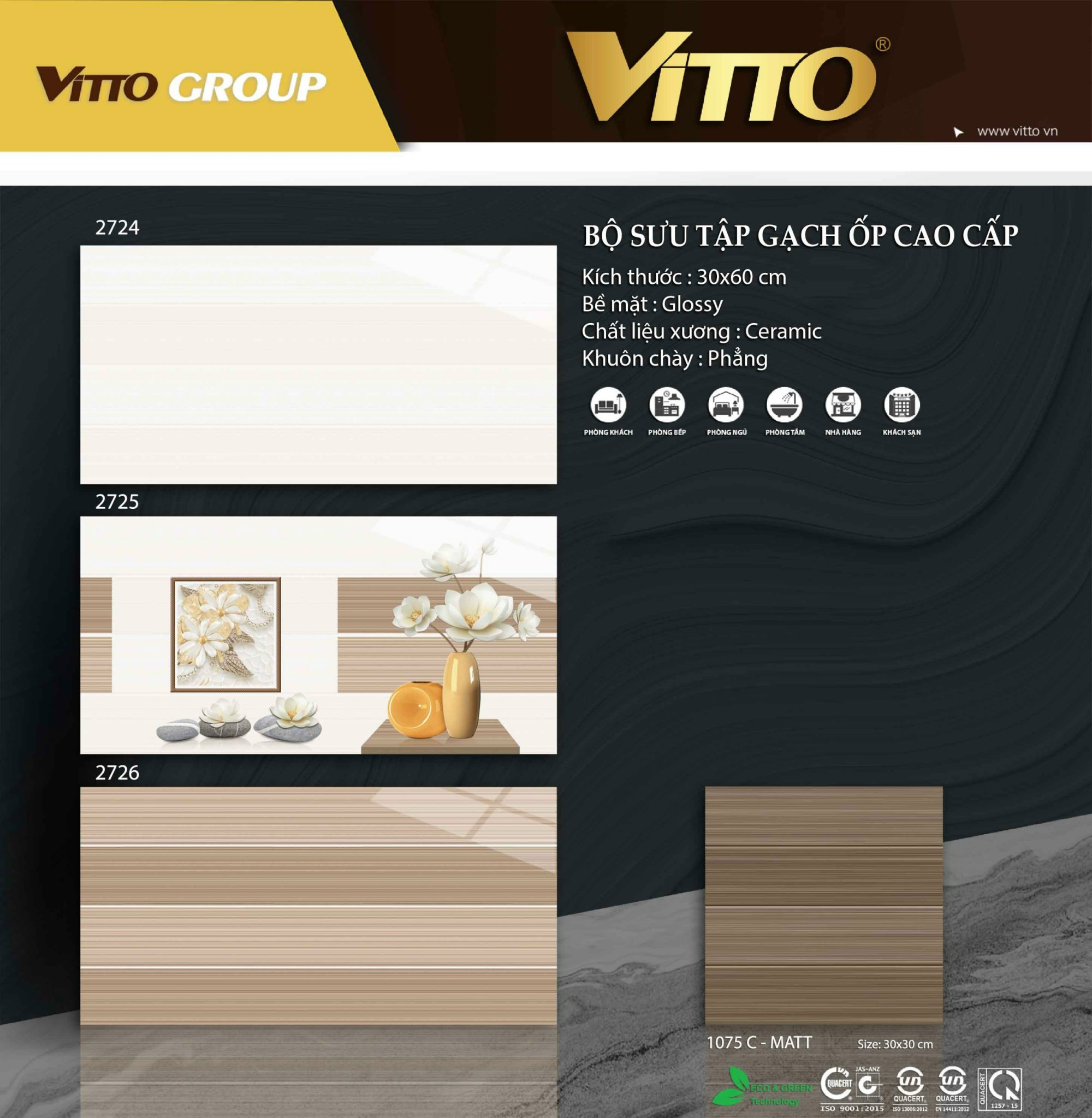 Gạch ốp tường 30x60 VITTO-1497