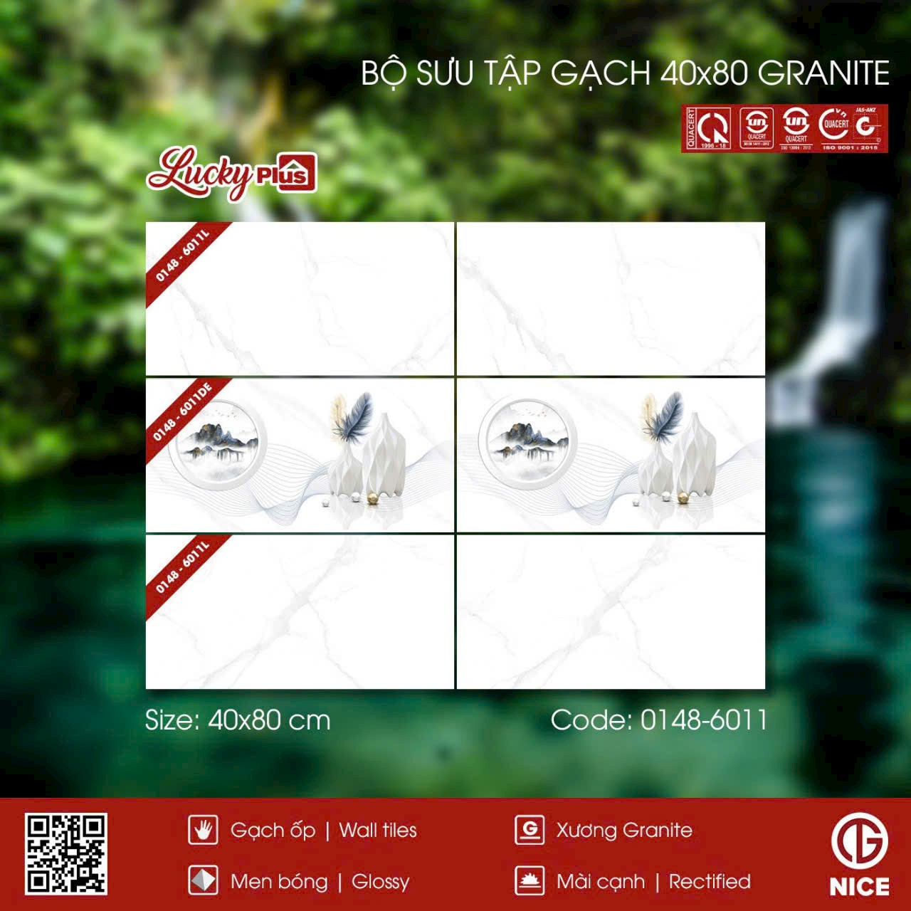 Gạch ốp tường 40x80 NICE-1891