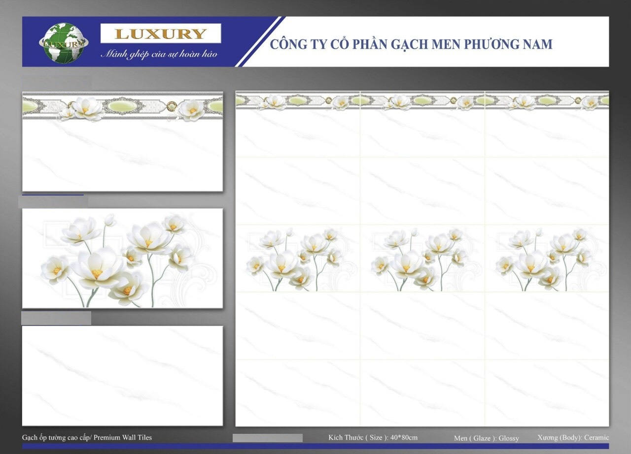 Gạch ốp tường 40x80cm PHƯƠNG NAM-1716