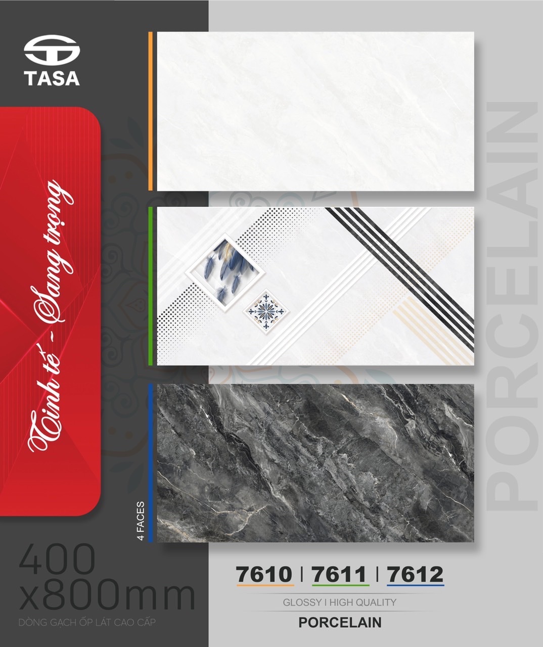 Gạch ốp tường 40x80cm TASA-1218