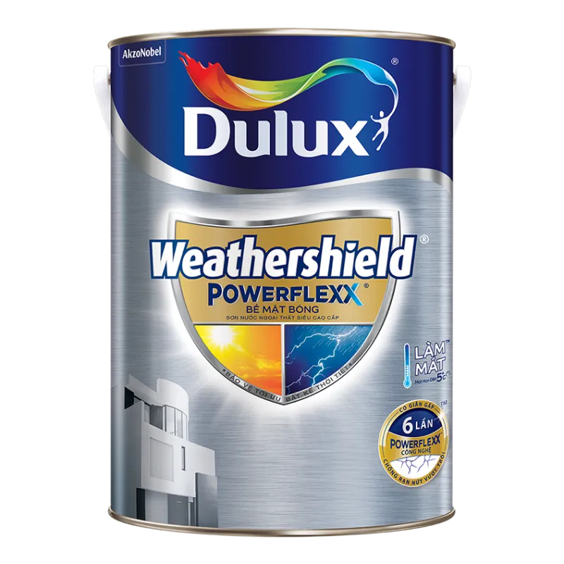 Sơn nước Dulux WeatherShield  PowerFLex ngoại thất bóng GJ8B 5 Lít-2512