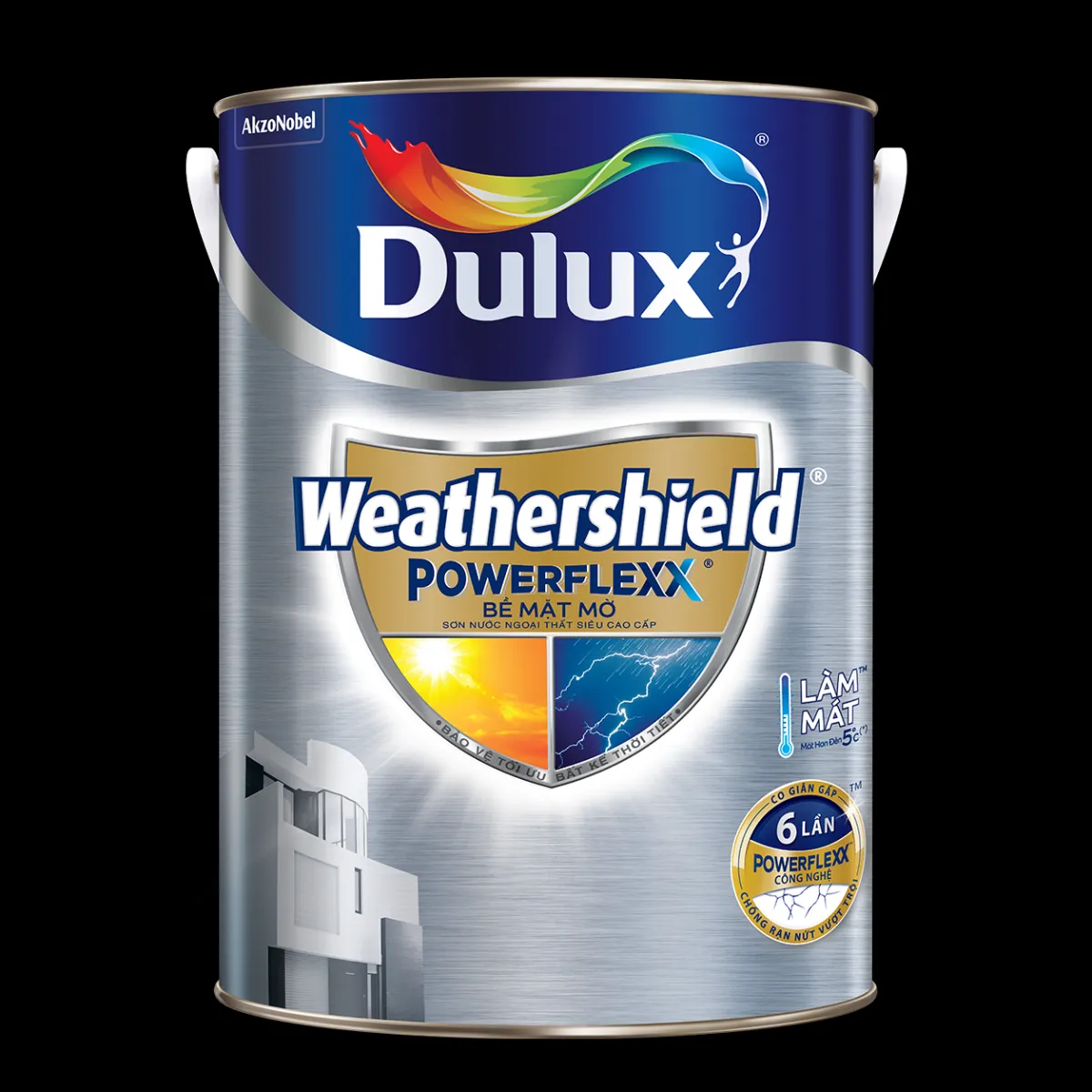 Sơn nước Dulux WeatherShield  PowerFLex ngoại thất mờ GJ8 5 Lít-2523