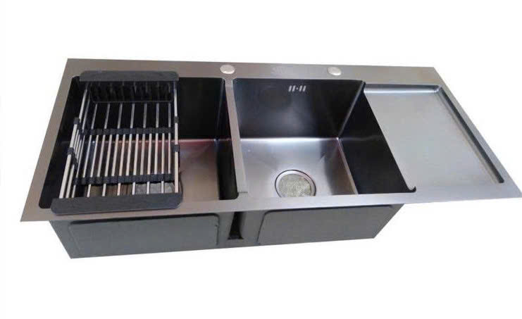 Chậu rửa chén 2 hố nano 100x48cm-5591