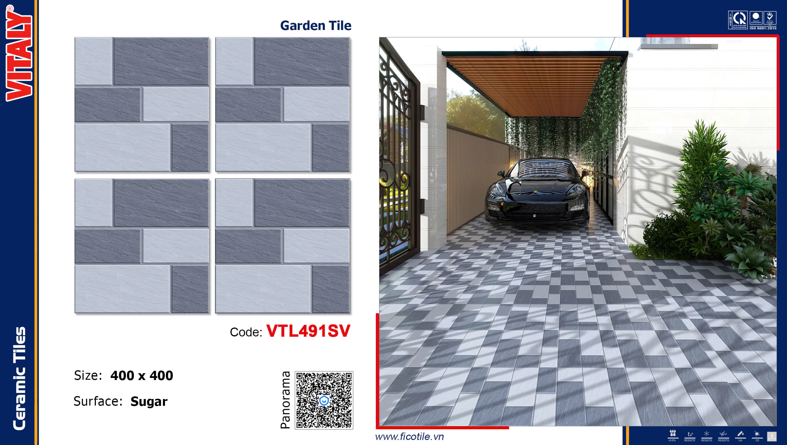 Gạch Lát Sân Vườn 40x40cm -5759